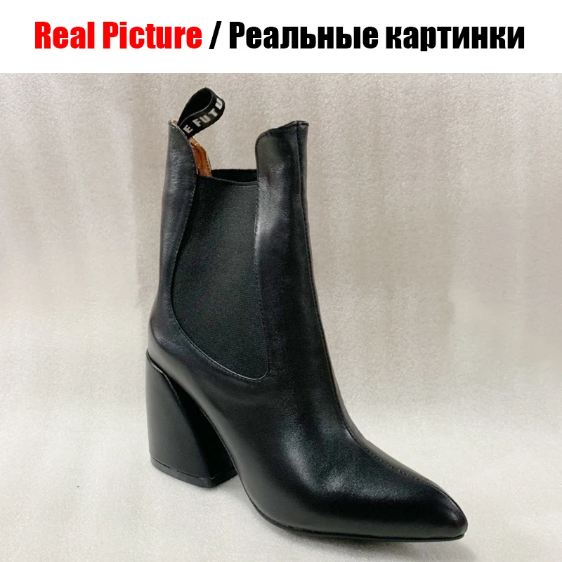 BONJOMARISA; Новинка; Размеры 33-43; Роскошные брендовые дизайнерские ботиночки; женские Качественные ботильоны из натуральной кожи; коллекция года; женская обувь на высоком каблуке