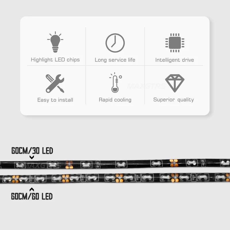 10x60 см автомобильные гибсветодиодный ные ленты светильник 335 30/60 SMD боковой блеск