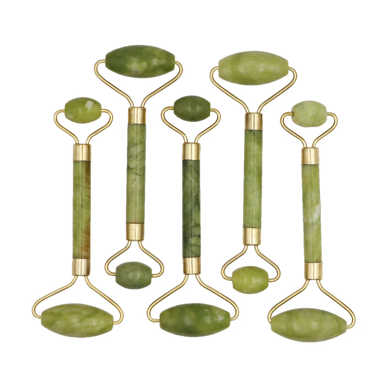 

Facial Massage Roller Guasha Board Double Heads Natural Jade Stone Face Lift Body Skin Relaxation Slimming Beauty Neck Thin Lift