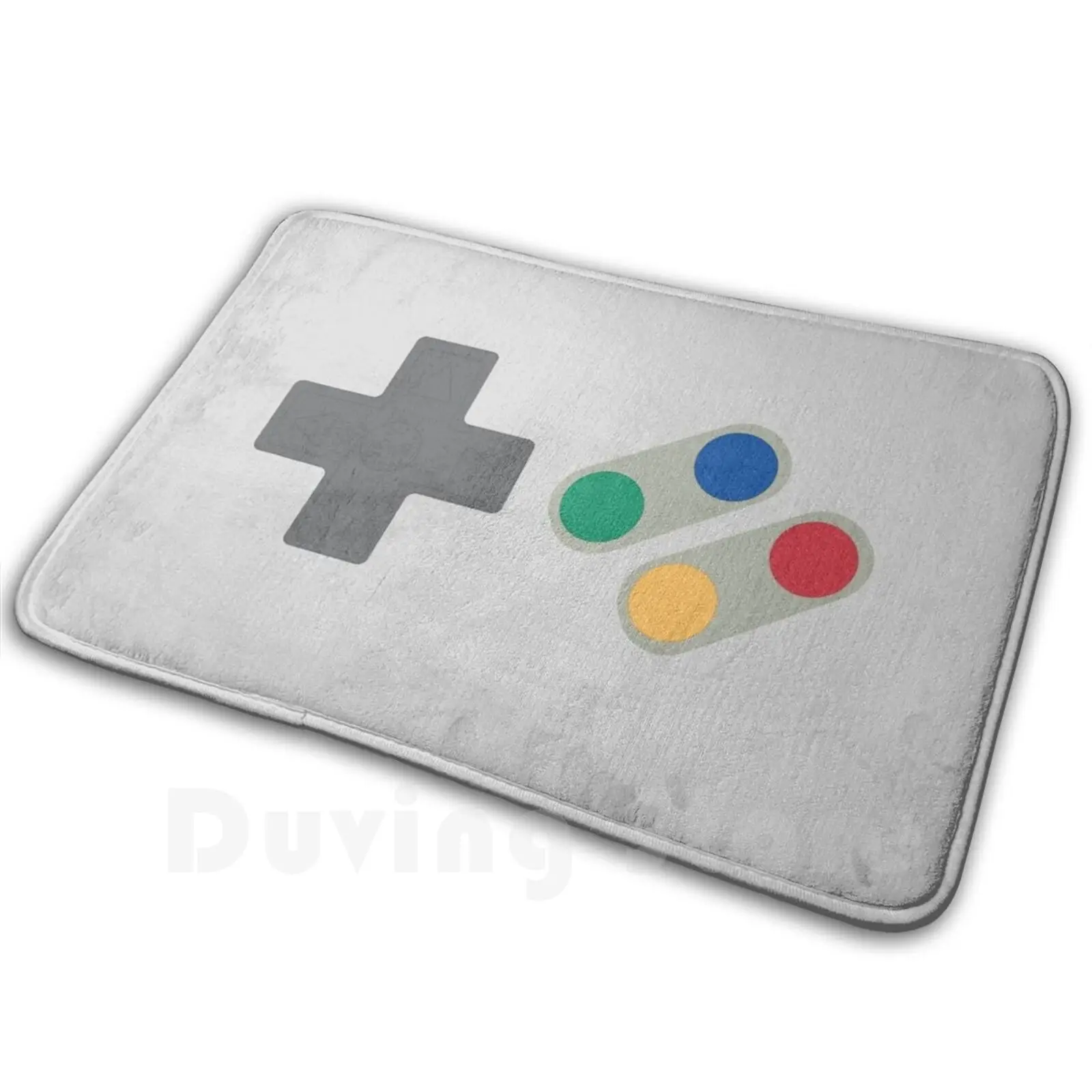 

Snes Buttons Mat Rug Carpet Anti-Slip Floor Mats Bedroom Snes Controller Controller Colors Rgb Joystick Joypad Gamer Gaming