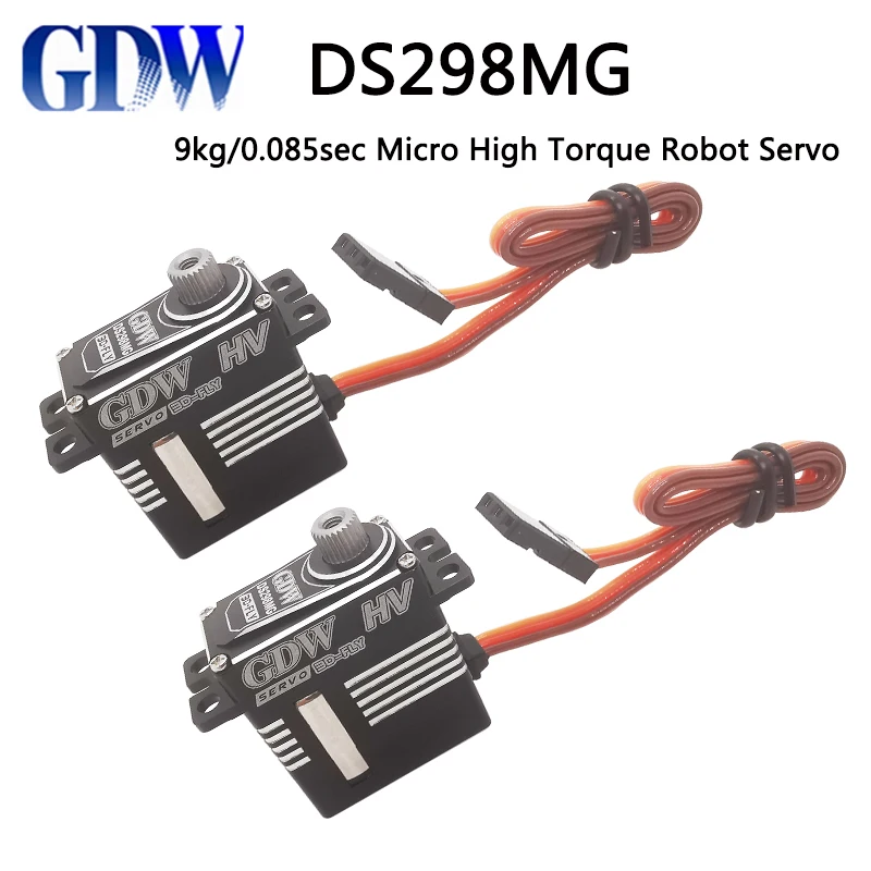 

GDW DS298MG 6.5kg/9.1kg Micro High Torque Robot Servo 30E Fixed-Wing Drone High Performance Fast Digital Servo For RC Airplanes