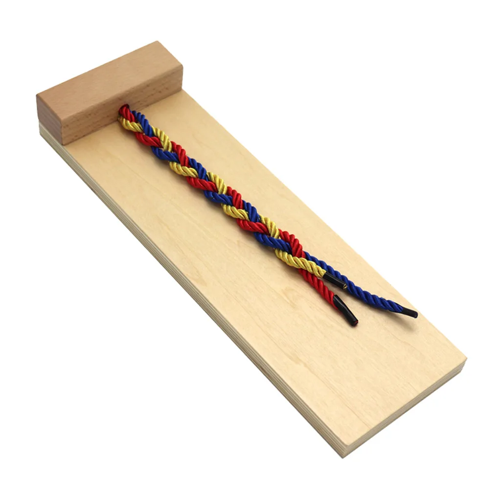 

Wooden Weaving Board Early Learning Practical Skill Braid Weaving Tool