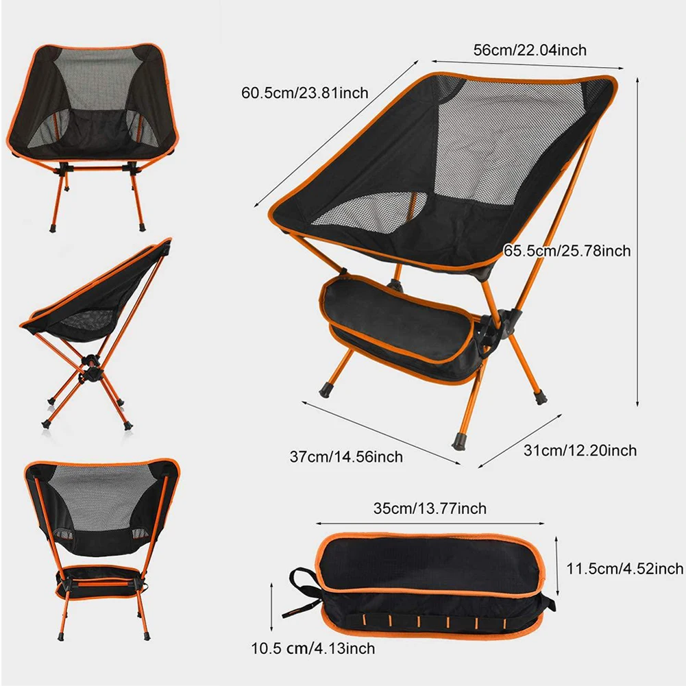 

Camping Chair Travel Ultralight Folding Chair Foldable Lightweight Hiking Picnic Seat Outdoor Camping Beach Fishing Stool Tools