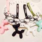 3D стерео брелок для ключей с милым воздушным шаром и собакой для женщин, необычный брелок для автомобиля с подвеской в виде сумки, аксессуар