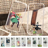 howls moving castle miyazaki hayao phone case for iphone 13 11 12 pro xs max 8 7 6 6s plus x 5s se 2020 xr case