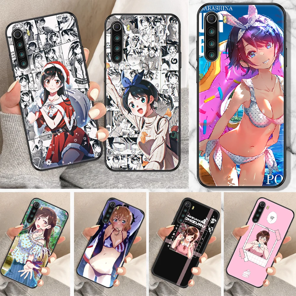 

Kanojo Okarishimasu Anime Phone Case For Xiaomi Redmi Note 7 8 9 10 7A 8T 9A 9T 9S 10S Pro black art hoesjes luxury coque