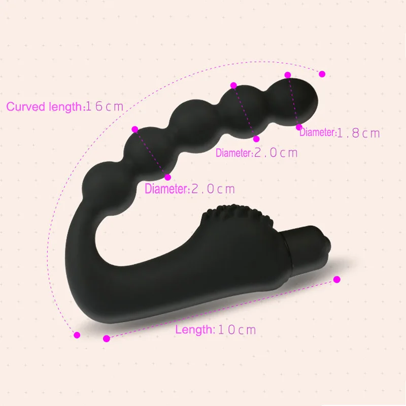 Вибратор-пробка для анального секса секс-игрушки анальные пробки бусы