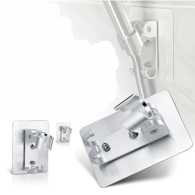 

Bathroom Nozzle Holder Shower Mounting Brackets Strong Adhesive Wall Mount Shower Wand Holder 2 PCS