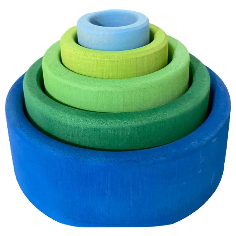 

Rainbow Building Blocks Stacking Game Creative Rainbow Set Bowl Children's Color Cognitive Toys