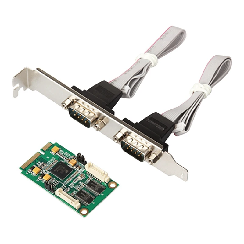 

PCI Express 2 порта s Serial RS232 COM DB9, многопоследовательный порт PCI Express, последовательный порт, карта промышленного контроллера