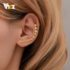 Женские серьги-клипсы для ушей Vnox, золотистые клипсы для ушей без пирсинга, ювелирные изделия, серьги-поддельные Хрящевые клипсы для женщин, аксессуары для женщин