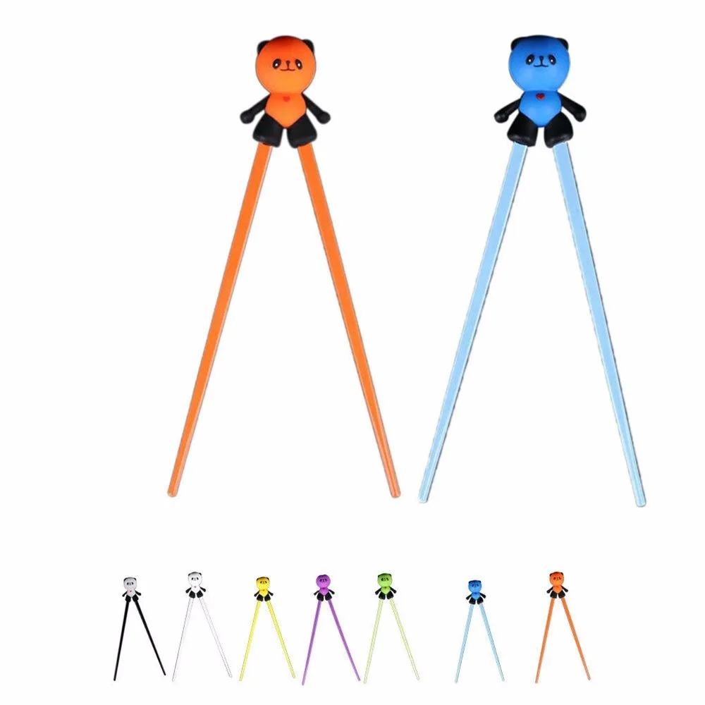 Быстро раскупаемый 1 пара разноцветная милая детская учебные палочки для еды