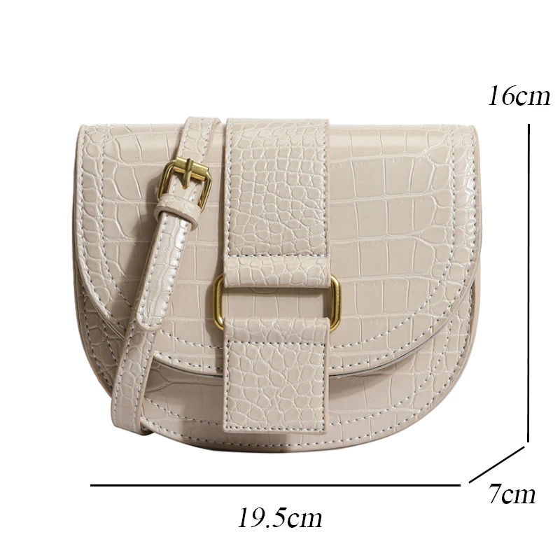

Luxury Alligator Circular Purses and Handbags Designer PU leather Crossbody Bags for Women Small Shoulder Bag Fashion Sac A Main