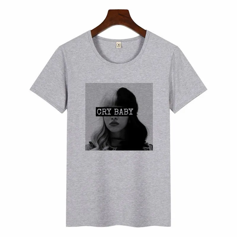p1411G-grey Cry Baby, Мелани Мартинес, модные топы, футболки, футболка, Женская Повседневная футболка с круглым вырезом, забавная, Harajuku, эстетическая женская футболка - Цвет: p1411G-grey