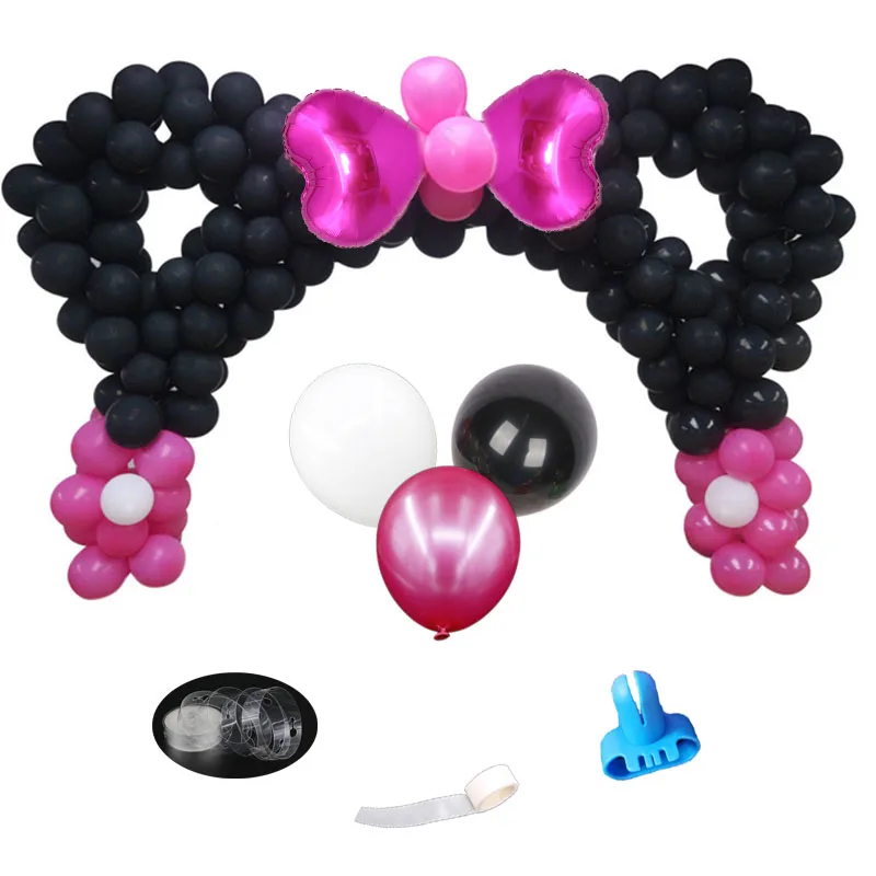 

200pcs Cute Headband Black Red White Latex Balloons Garland Arch Kit for Baby Shower Birthday Party Wedding Decor Supplies