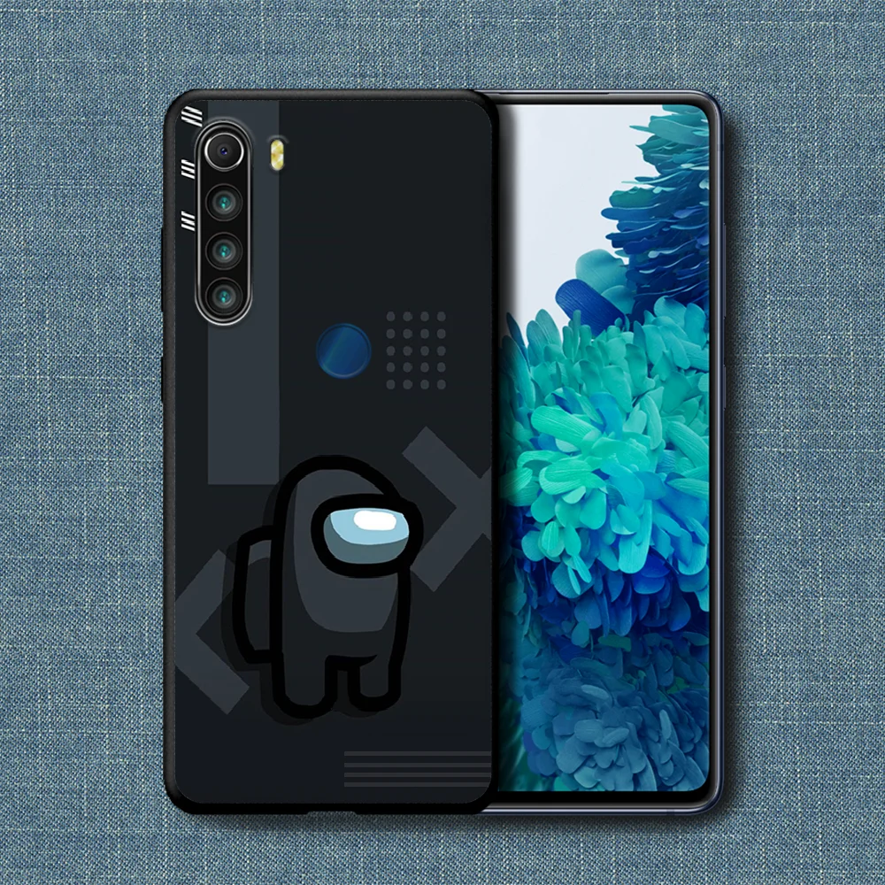 

Among Us Cute Cartoon Phone Case For Xiaomi Redmi Note 7 8 8T 9 9S 4X 7 7A 9A K30 Pro Ultra black Cover Pretty Coque Tpu Bumper