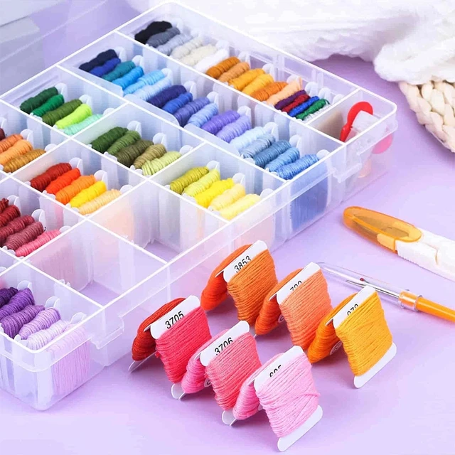 50 Pcs Embroidery Floss Kit Thread Cross Stitch Cotton Sewing DIY Multicolor