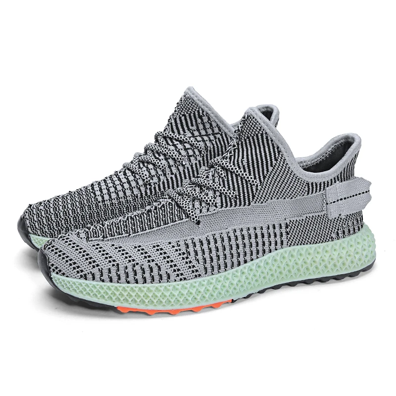 

3D Print Light Running Shoes For Men Sneakers Mesh Breathable Sport Shoes Cushioning Walking Footwear