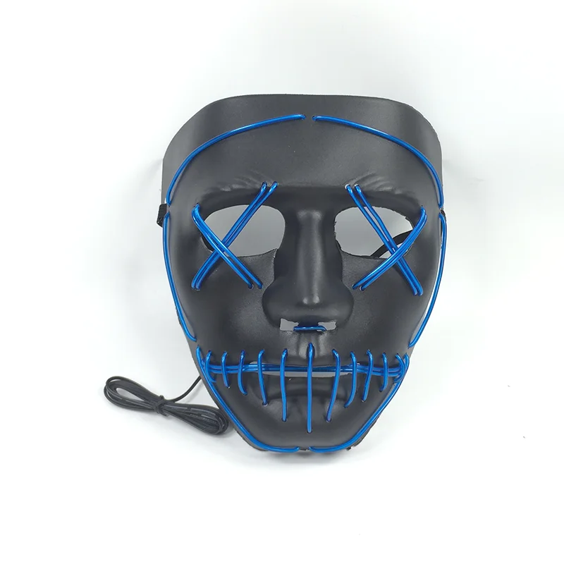 Светящаяся замаскированная маска для лица аксессуары неоновая светильник ная