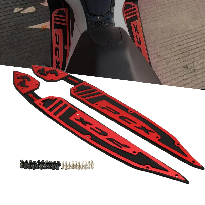 

2Pcs Modified Motorcycle CNC Aluminium Alloy Pcx Footrest Pedals Steps Foot Pad Plate Footboard for PCX150 PCX125 2018 2019 2020