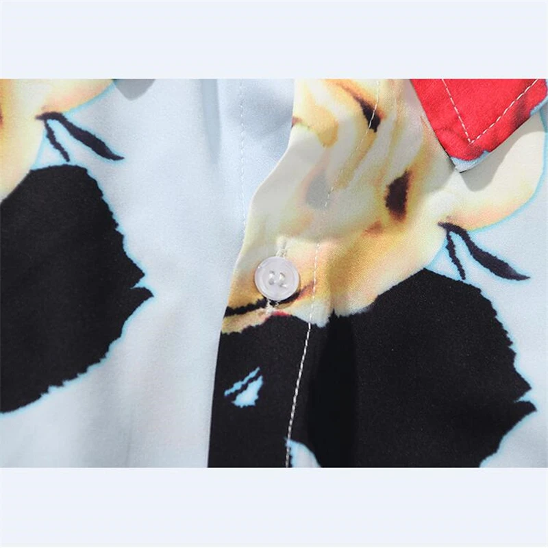 

Streetwear Bright Floral Pattern Print Long Sleeved Dress Shirt Men 2021 New Quality Soft Smooth Boutique Camisa Masculina M-XXL