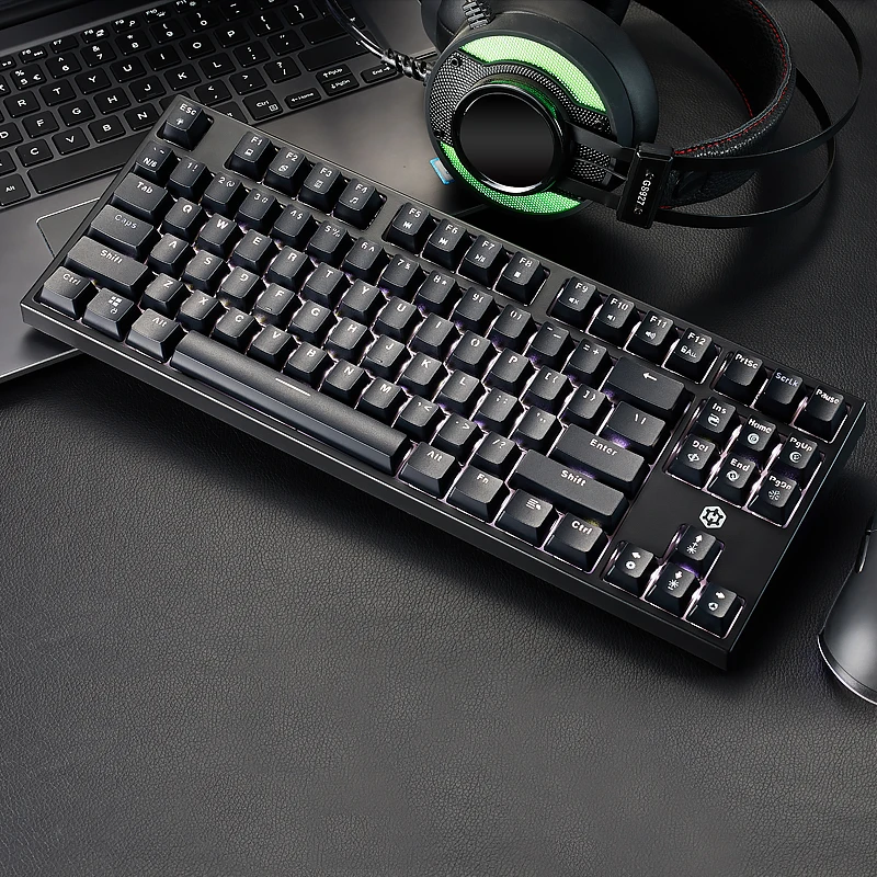 hexgears k520 87 keys gaming mechanical keyboard waterproof kailh box switch single backlit keyboard for tablet desktop russian free global shipping