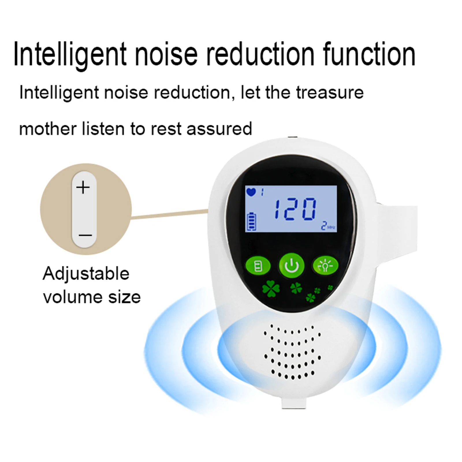 

Doppler Fetal Monitor Heartbeat Doppler Detector Home Non-Radiation Ultrasound Fetal Heart Rate Pregnant Women Fetal Monitor