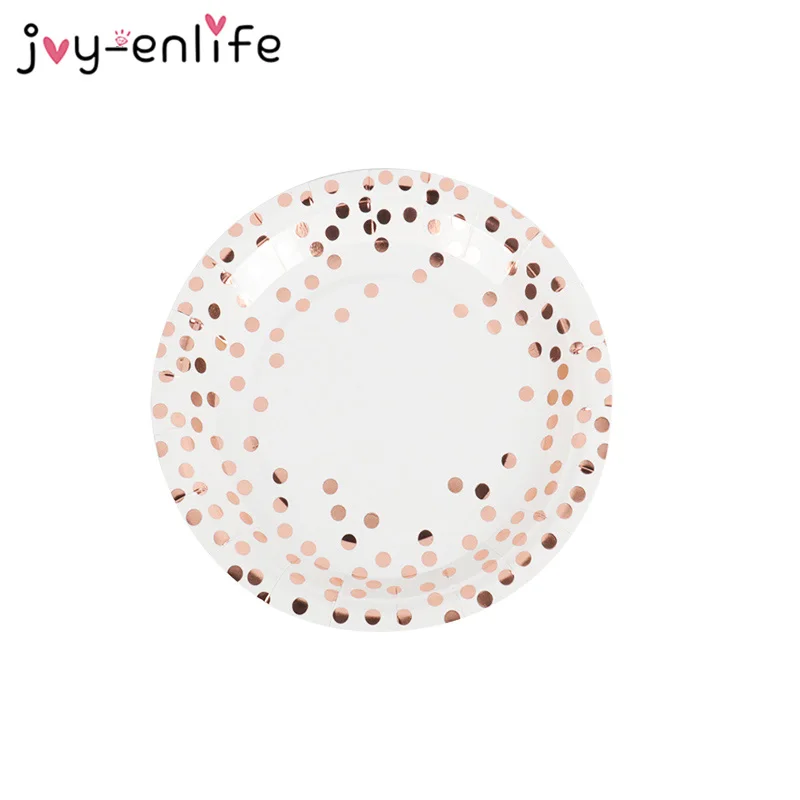 Вечерние бумажные принадлежности из розового золота для взрослых дня рождения