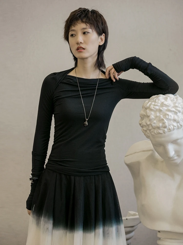 Женская хлопковая рубашка с длинным рукавом в готическом стиле|Рубашки| |