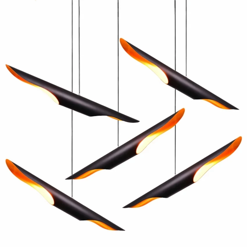 Современный Лофт LED Реплика подвесной светильник золотой черный Крыло