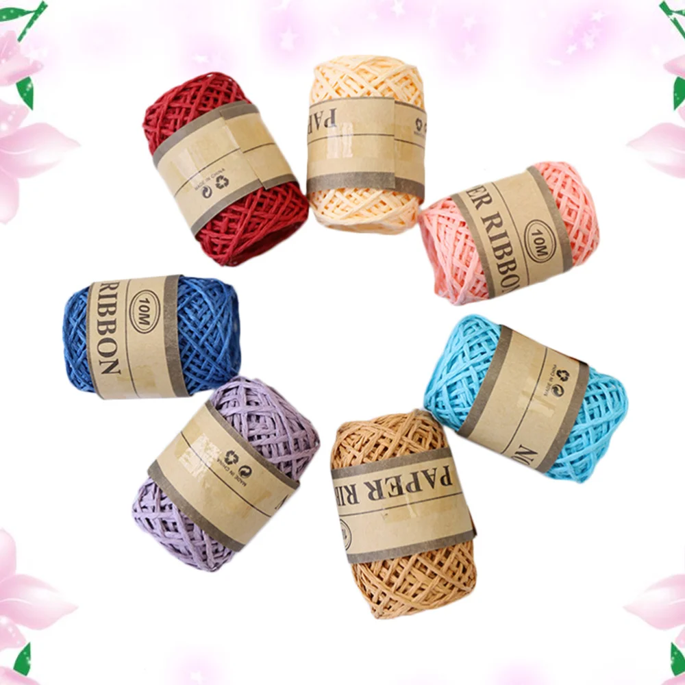

Colored Hemp Rope 1 Box 24 Rolls Household Paper Rope Creative DIY Braided Rope Tag Rope Gift Decor