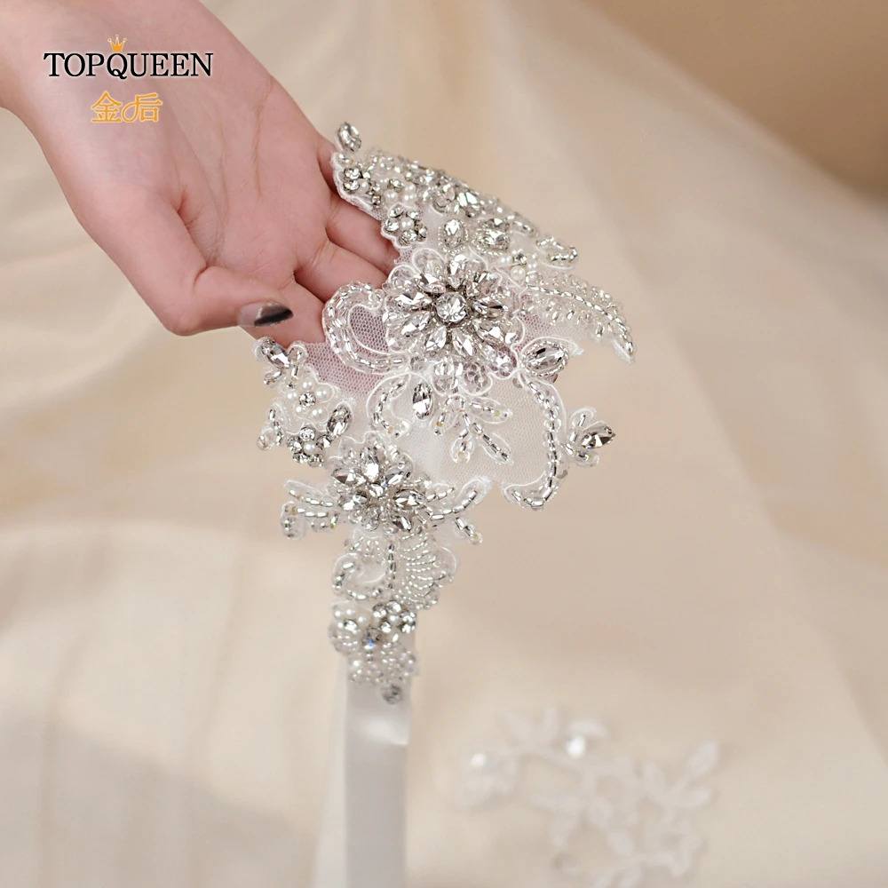 TOPQUEEN S139 пояс невесты со стразами Аппликация белый свадебный пояс со стразами дешевый бисерный пояс невесты свадебные пояса с аппликацией