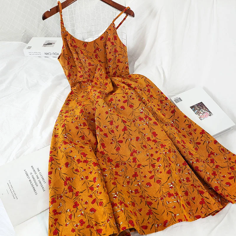 2019 Новая модная женская одежда вельветовое платье на бретельках зимнее платья M294