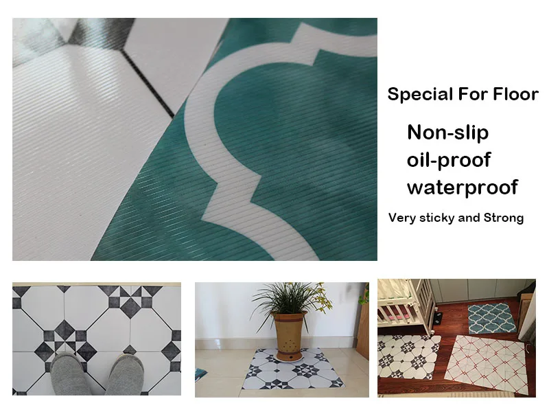 Противоскользящие фотообои самоклеящиеся водонепроницаемые керамические обои