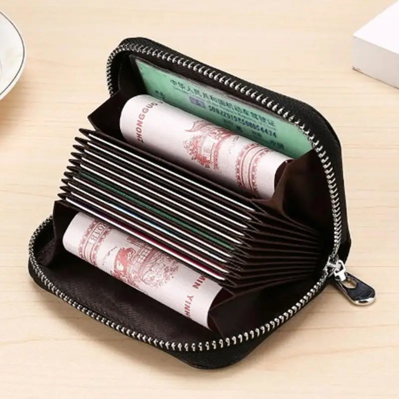Модный креативный многокарточный кожаный бумажник с защитой от кражи мужской