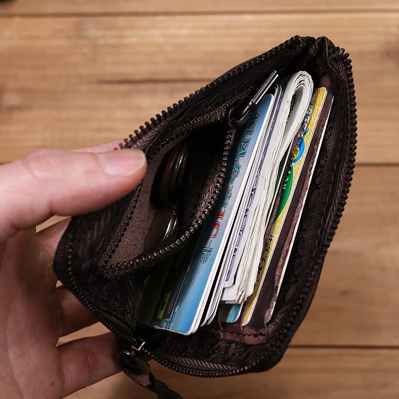 Кошелек из натуральной кожи для мужчин и женщин маленький приталенный бумажник