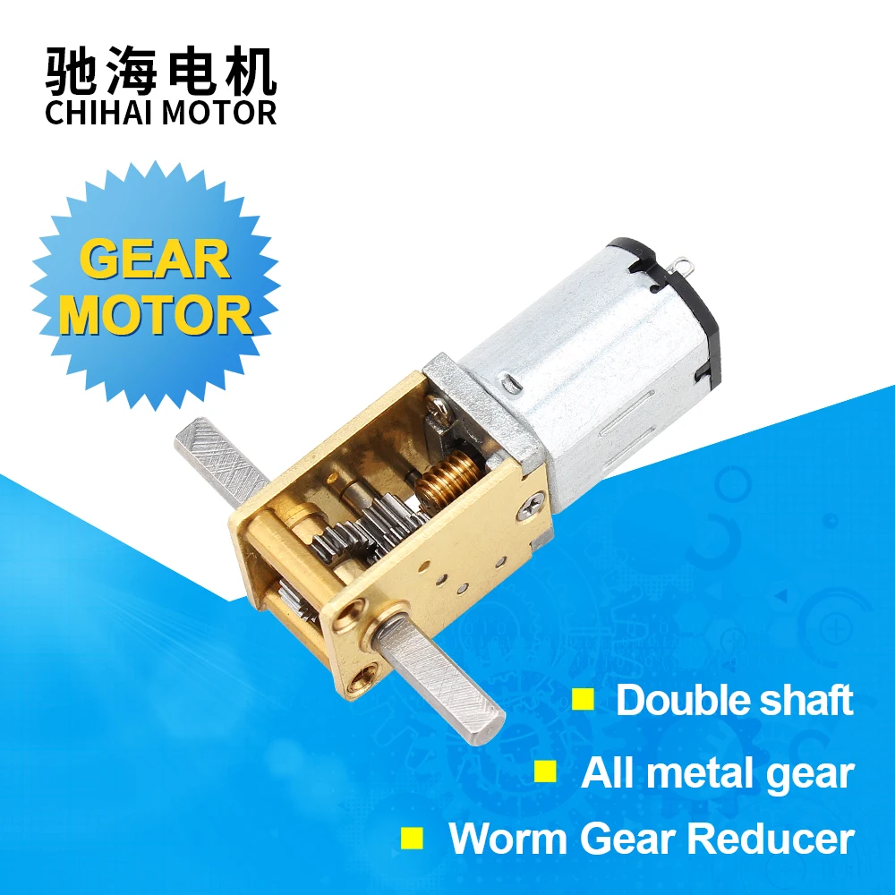 CHF-GW12T-N20VA Двухвала постоянного тока 6 В 12 Низкоскоростная мини-редуктор N20