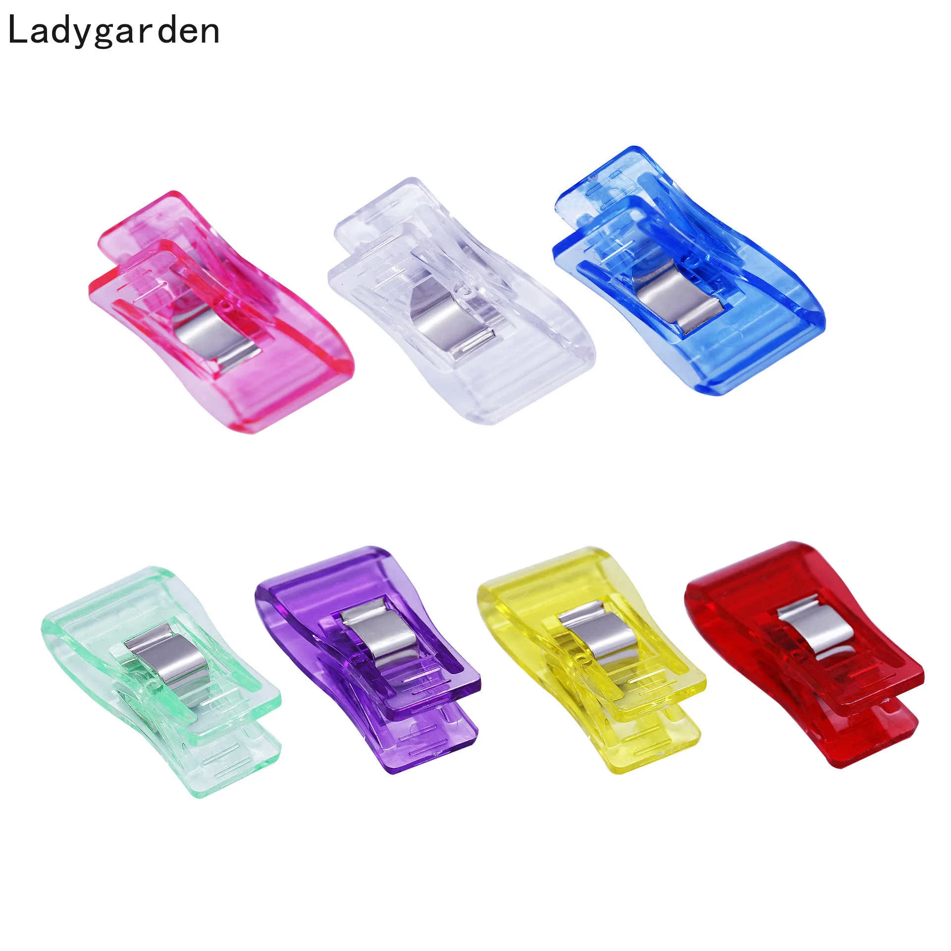 

100PCS 33MM Fabric Quilting Craft Sewing Knitting Clips Home Office Supply Mixed Plastic Sewing Clips Holder for DIY Patchwork