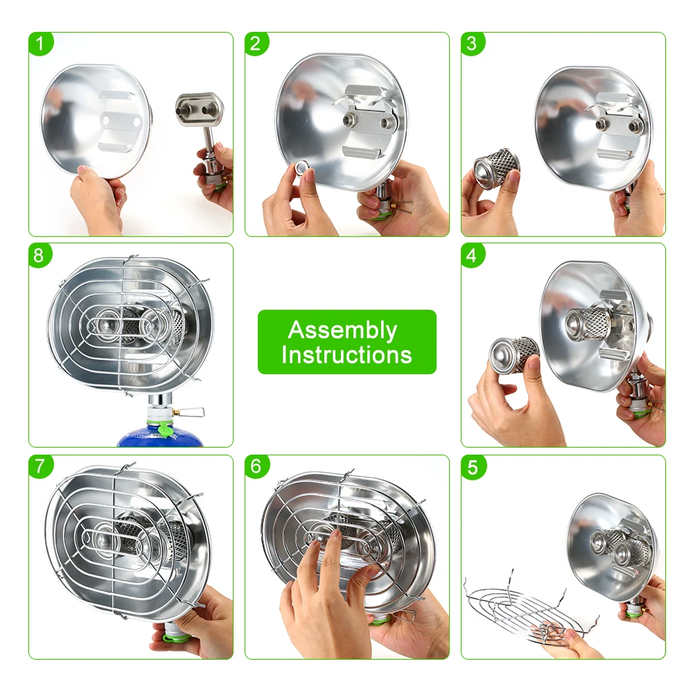 Портативная газовая плита с инфракрасным излучением для кемпинга двойной