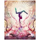 Алмазная вышивка Йога, Женская Мозаика из кристаллов, 5D Вышивка крестиком, полная выкладка, алмазная живопись, сделай сам, наклейка, декоративные картины