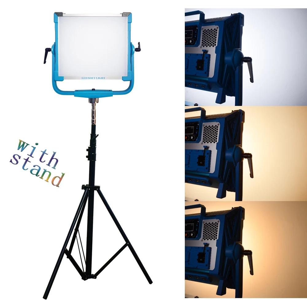 lamp with stand Yidoblo AI-2000C фото освещение для фотосъемки в студии RGB панель светодиодный светильник мягкая лампа пульт дистанционного управления для съёмки фильмов светильник штатив - Цвет: lamp with stand