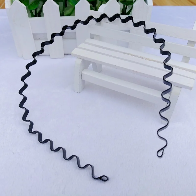 Обруч для волос унисекс черный простой волнистый головной убор мужчин и женщин