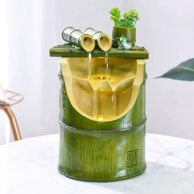 Полимерные украшения Fung Shui украшение для дома бамбуковый дизайн фонтан воды
