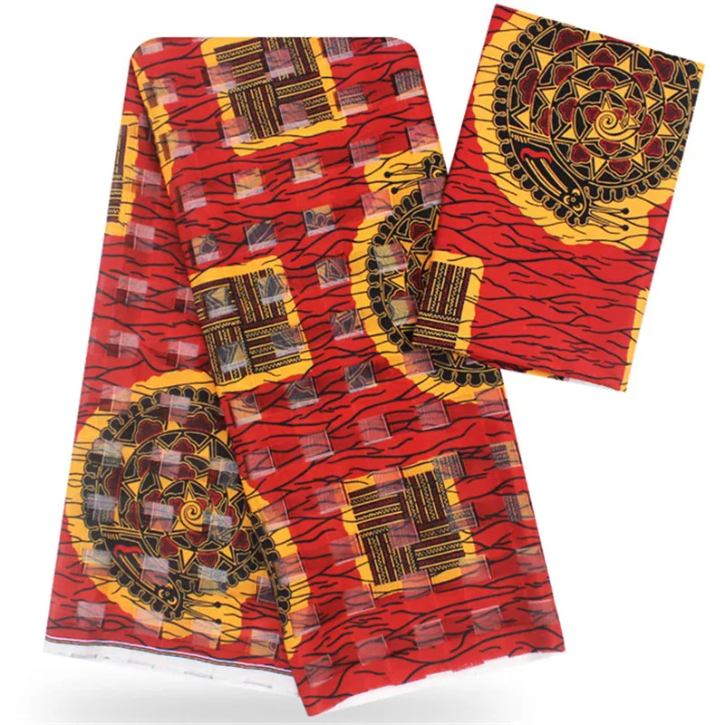 3Y органза + лента Материал полосатая печать кружева Нигер Африканский Воск