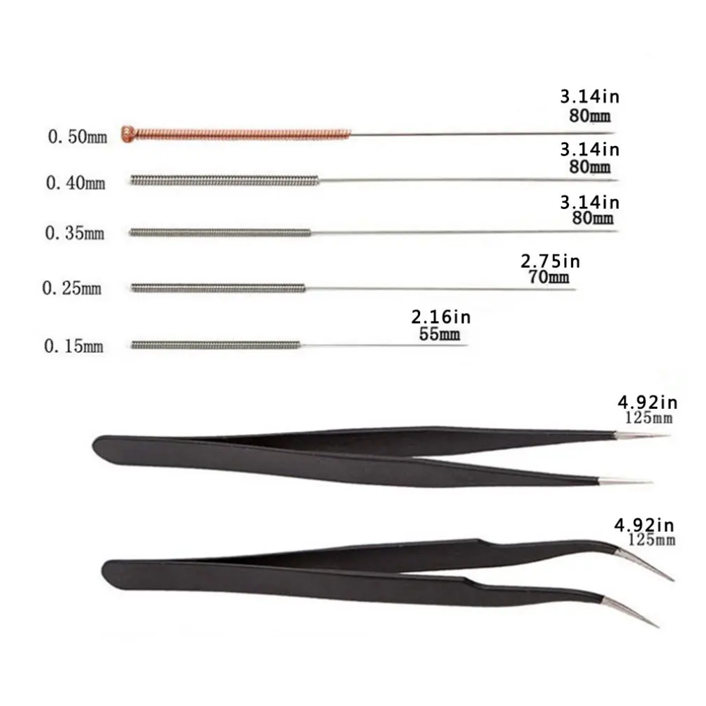 

Nozzle Cleaning Needle 3D Printer Nozzle Cleaning Tool Kit Nozzle Cleaning Drill Stainless Steel With Tweezers