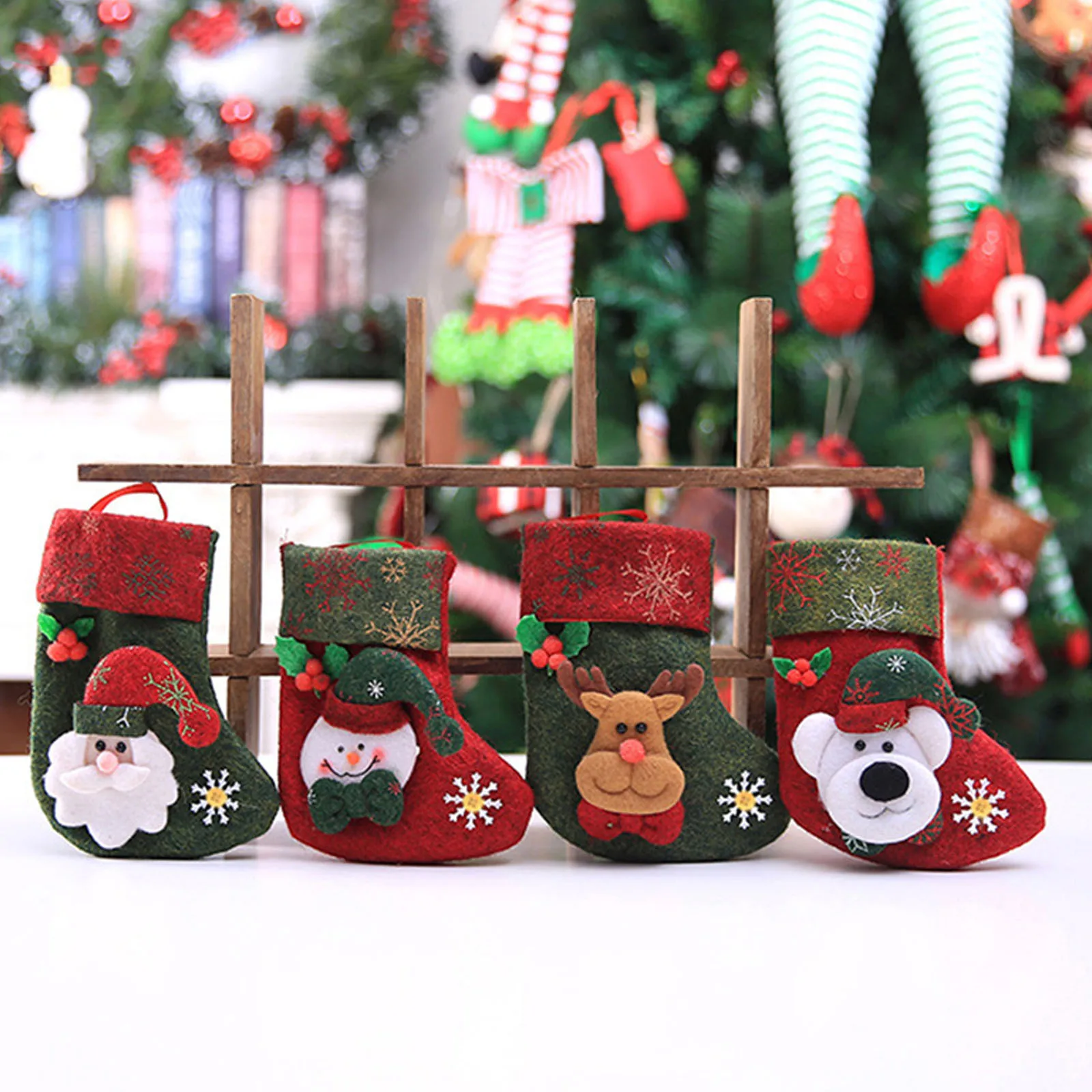 1 шт. мини Рождественский носок Рождественская декорация Детские креативные