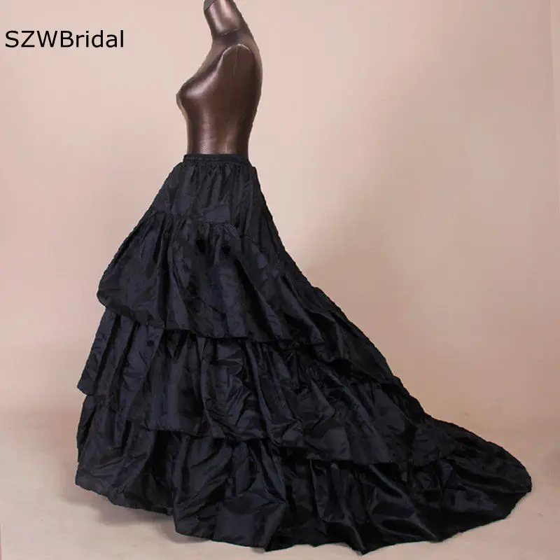 

New Arrival Black Underskirt Petticoats Jupon mariage Ball gown Bride dress Tutu Lolita skirt Vestido de fiesta de boda