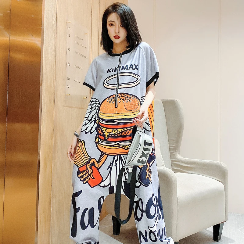 Женские комбинезоны в стиле хип хоп размера плюс Харадзюку комбинезон с