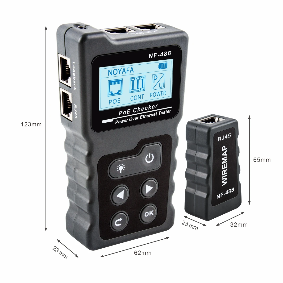 Newest NOYAFA NF-488 rj45 lan tester cat5 cat6 Cable network tracker ethernet/wiring PoE checker LCD Display Network Tool | Компьютеры и