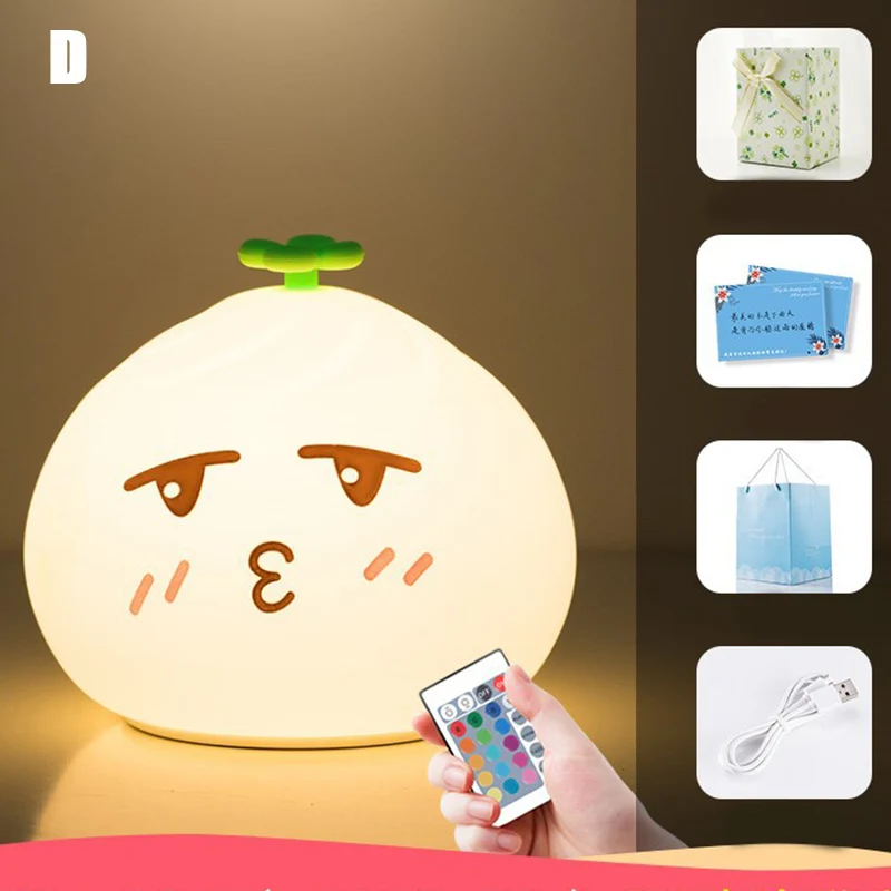 

Newly Soft Silicone Lights Cute Shape Pattern Lights for Girlfriend Seven Colors Light TE889